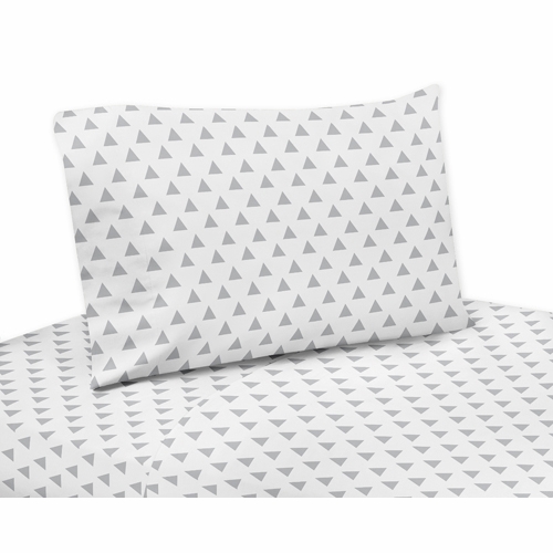Mod Arrow Grey, Navy and Mint Toddler Bedding Collection - alt image 2