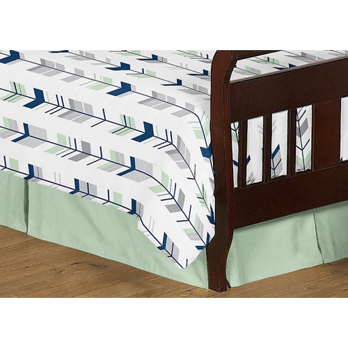 Mod Arrow Grey, Navy and Mint Toddler Bedding Collection - alt image 3
