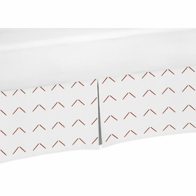 Mod Dinosaur Black and Orange Collection Arrow Print Crib Bed Skirt