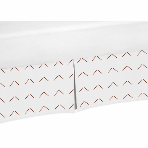 Mod Dinosaur Black and Orange Collection Arrow Print Crib Bed Skirt