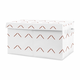 Mod Dinosaur Black and Orange Collection Arrow Print Fabric Toy Bin Storage
