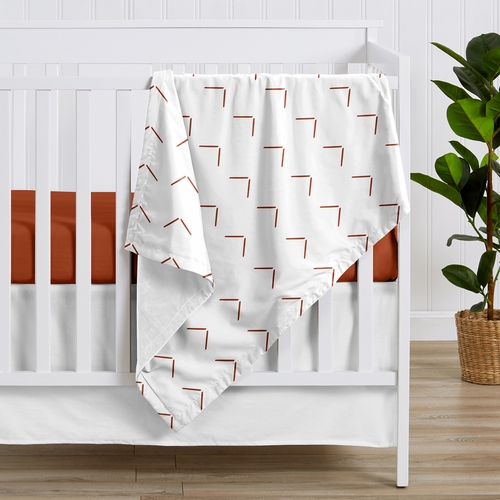 Mod Dinosaur Black and Orange Collection Baby Blanket - Arrow Print - alt image 1