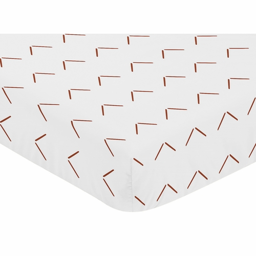 Mod Dinosaur Black and Orange Collection Crib Sheet - Arrow Print - alt image 2