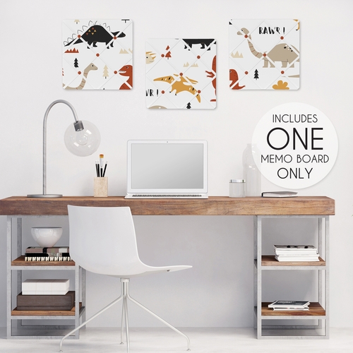 Mod Dinosaur Black and Orange Collection Fabric Memo Board - alt image 1