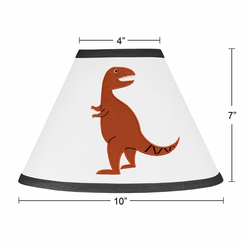 Mod Dinosaur Black and Orange Collection Lamp Shade - alt image 2