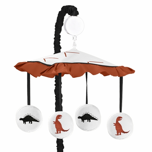 Mod Dinosaur Black and Orange Collection Musical Mobile