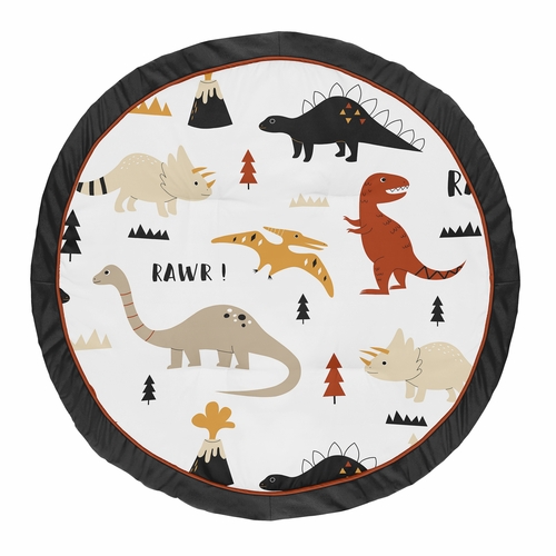 Mod Dinosaur Black and Orange Collection Playmat