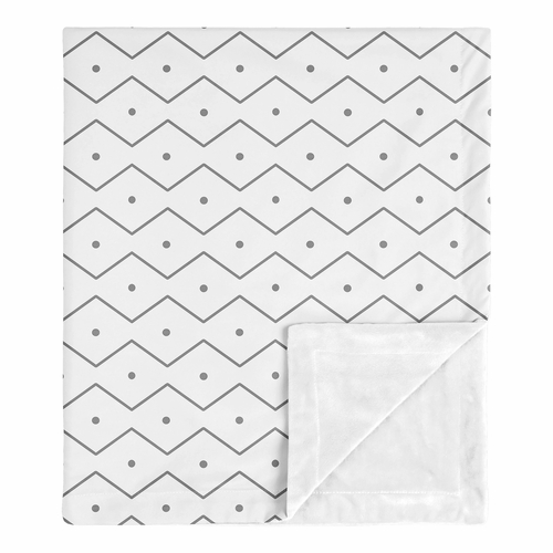 Mod Dinosaur Blue and Green Collection Baby Blanket - Geometric Print