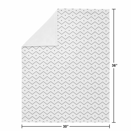 Mod Dinosaur Blue and Green Collection Baby Blanket - Geometric Print - alt image 3