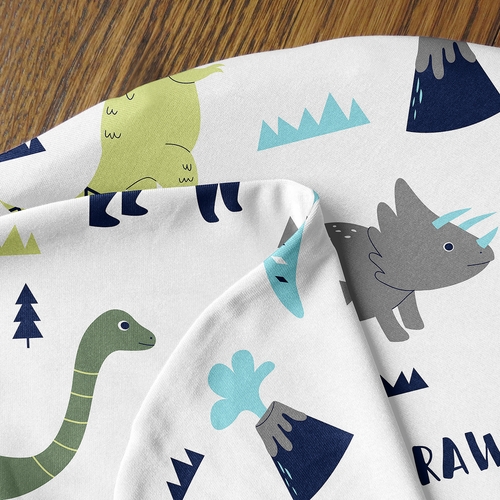 Mod Dinosaur Blue And Green Collection Baby Cocoon and Beanie Hat - 2 Piece Set - alt image 3
