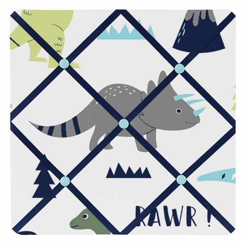 Mod Dinosaur Blue and Green Collection Fabric Memo Board