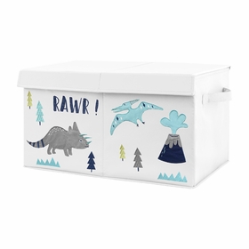 Mod Dinosaur Blue and Green Collection Fabric Toy Bin Storage