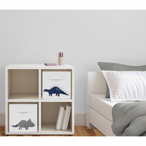 Mod Dinosaur Blue and Green Collection Foldable Fabric Storage Bins - Set of 2 - alt image 1
