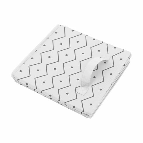 Mod Dinosaur Blue and Green Collection Geometric Print Foldable Fabric Storage Bins - alt image 3