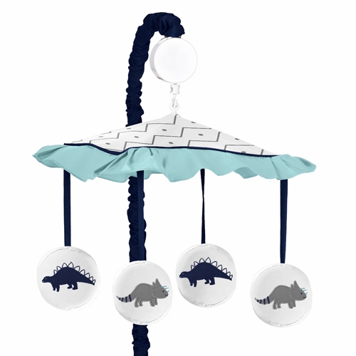 Mod Dinosaur Blue and Green Collection Musical Mobile