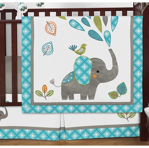 Mod Elephant 9 Piece Crib Bedding Collection - alt image 1