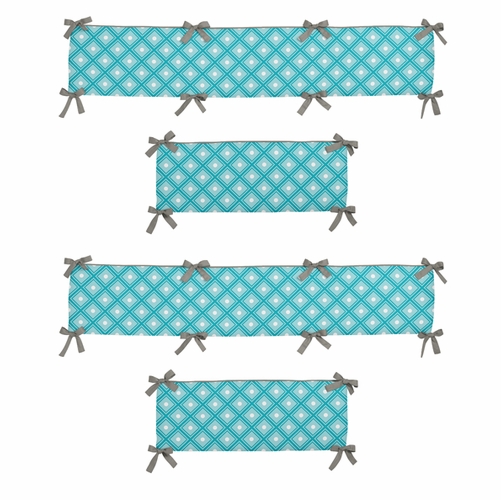 Mod Elephant Collection Crib Bumper Pad - alt image 1
