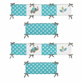 Mod Elephant Collection Crib Bumper Pad