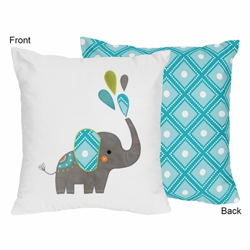 Mod Elephant Collection Decorative Accent Throw Pillow