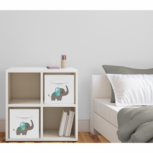 Mod Elephant Collection Foldable Fabric Storage Bins - Set of 2 - alt image 1