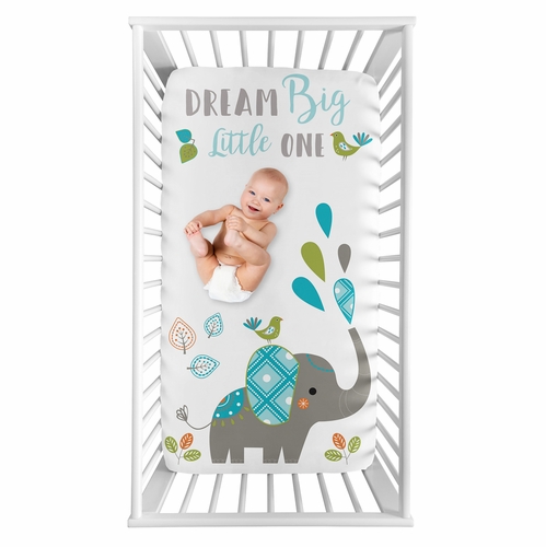 Mod Elephant Collection Photo Op Crib Sheet