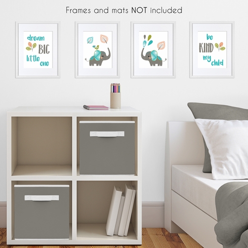Mod Elephant Collection Wall Art Prints - Set of 4 - alt image 2