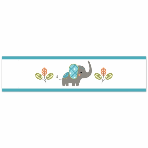 Mod Elephant Collection Wallpaper Border - alt image 1