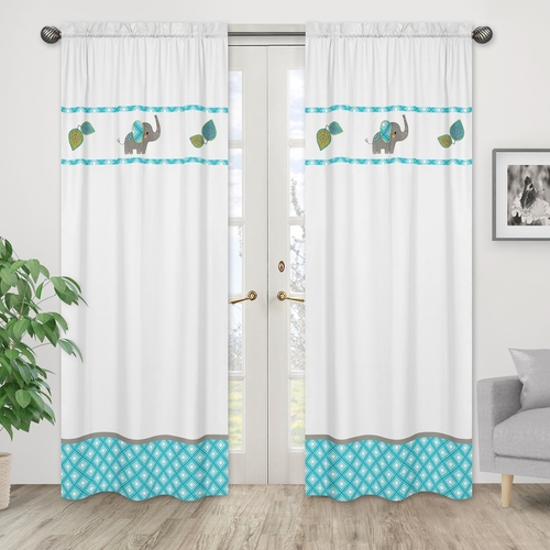 Mod Elephant Collection Window Panels - Set of 2 - alt image 1