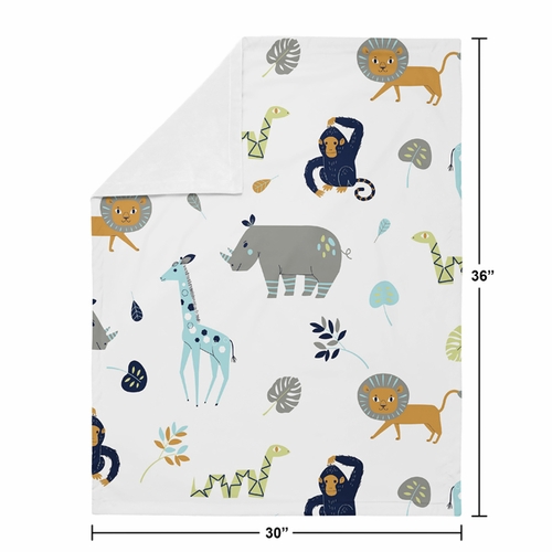 Mod Jungle Collection Baby Blanket - alt image 3