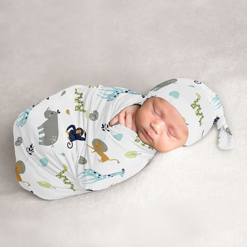 Mod Jungle Collection Baby Cocoon and Beanie Hat - 2 Piece Set