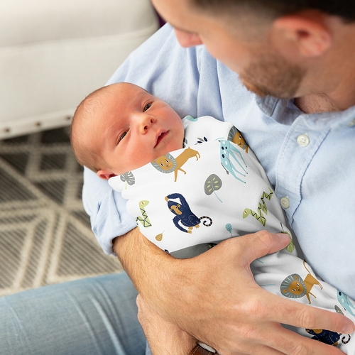 Mod Jungle Collection Baby Swaddle Blanket - alt image 2