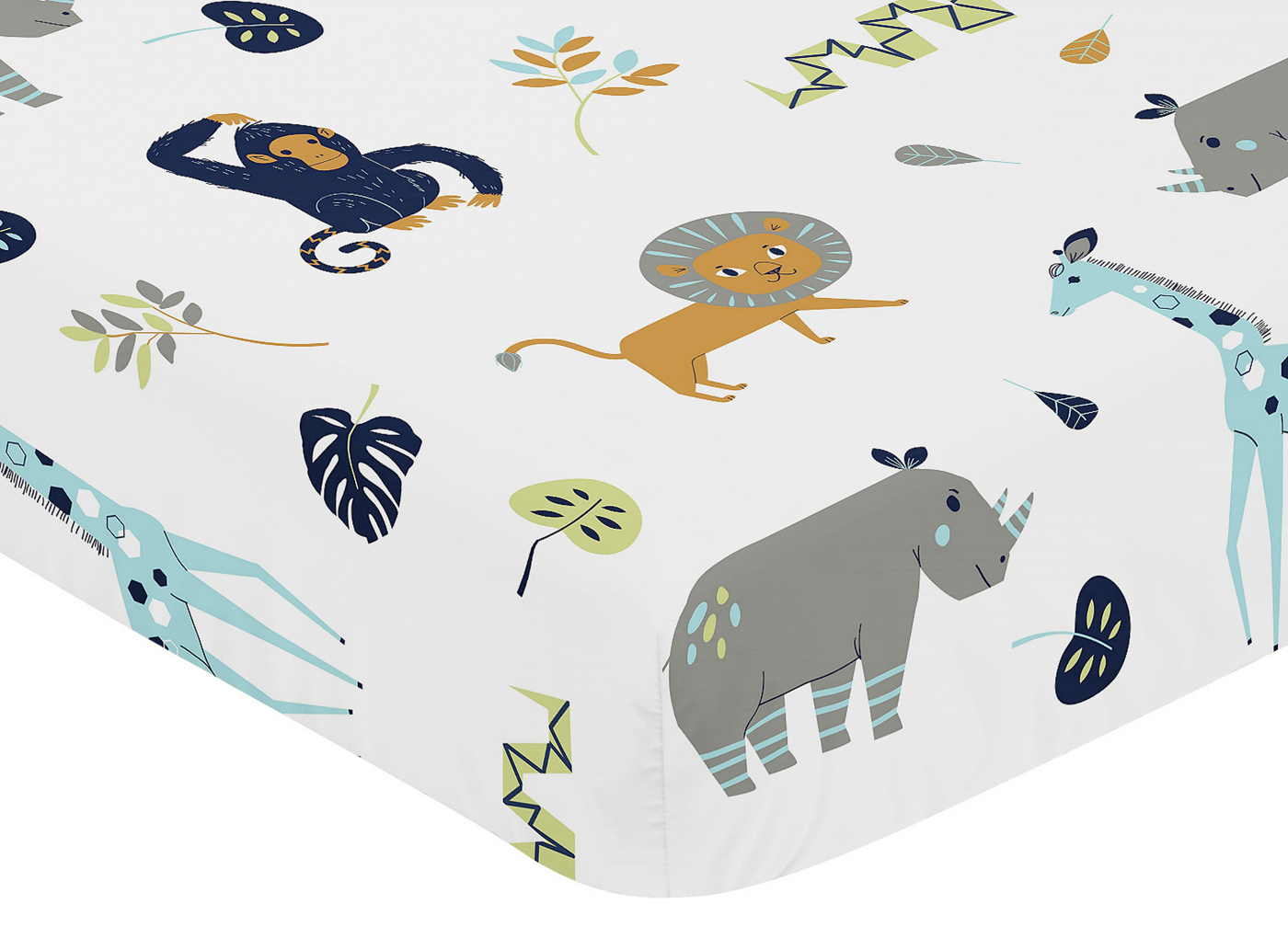 Mod Jungle Collection Crib Sheet Safari Animal Print