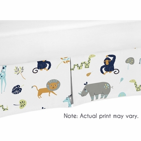 Mod Jungle Collection Safari Animal Print Crib Bed Skirt