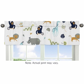 Mod Jungle Collection Safari Animal Print Window Valance