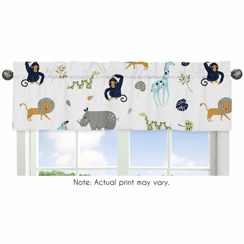 Mod Jungle Collection Safari Animal Print Window Valance