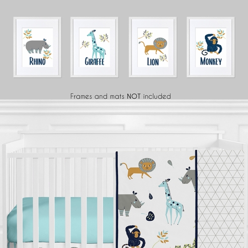 Mod Jungle Collection Wall Art Prints - Set of 4 - alt image 1