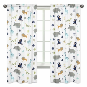 Mod Jungle Collection Window Panels - Set of 2