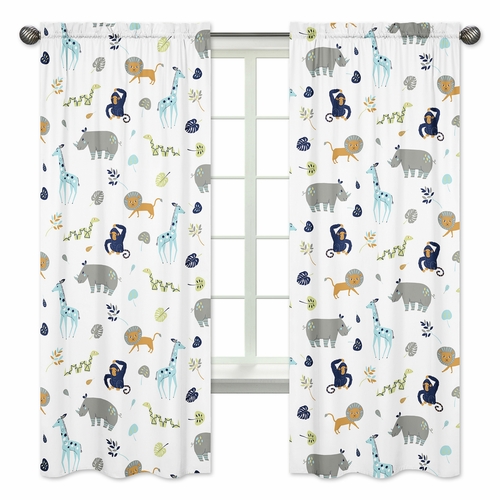Mod Jungle Collection Window Panels - Set of 2