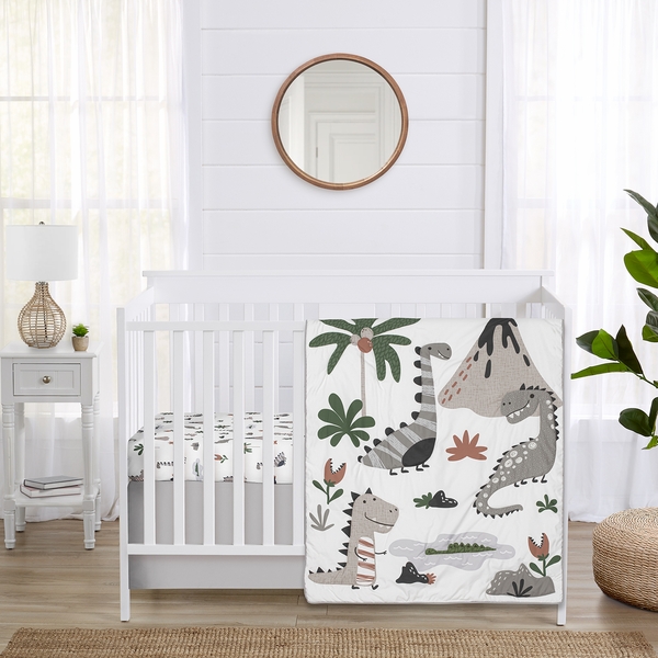 Modern Dinosaurs Collection 3 Piece Crib Bedding
