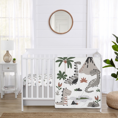 Modern Dinosaurs Collection 3 Piece Crib Bedding