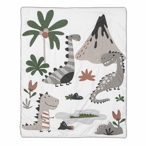 Modern Dinosaurs Collection 3 Piece Crib Bedding - alt image 3