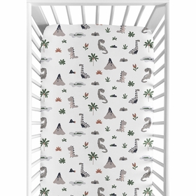 Modern Dinosaurs Collection Crib Sheet