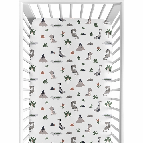 Modern Dinosaurs Collection Crib Sheet
