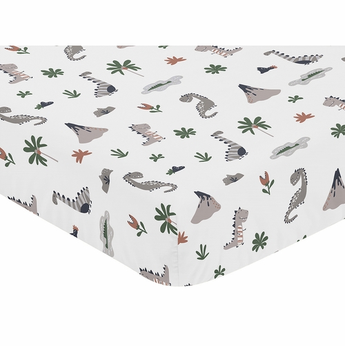 Modern Dinosaurs Collection Crib Sheet - alt image 2