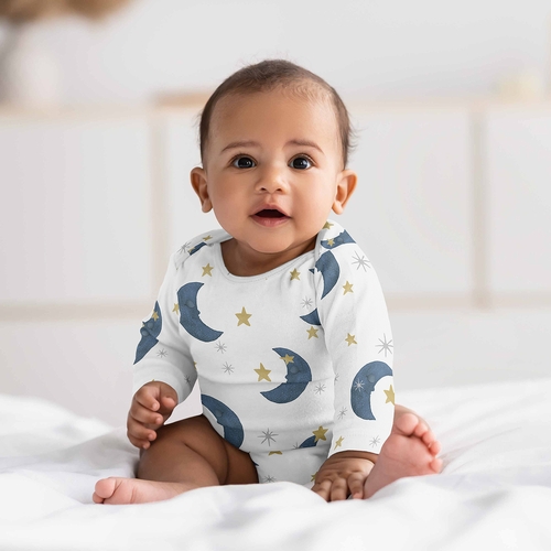 Moon Bear Collection 0-6M Baby Clothes Bodysuits - 2 Pack Set - alt image 1