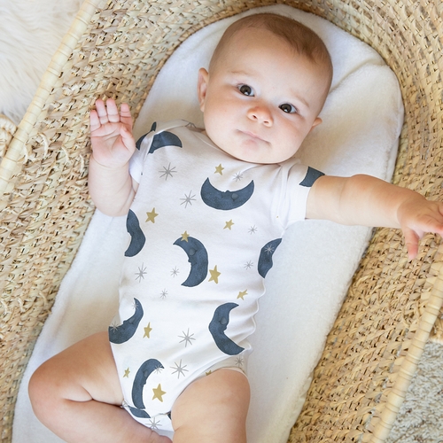 Moon Bear Collection 0-6M Baby Clothes Bodysuits - 2 Pack Set - alt image 2