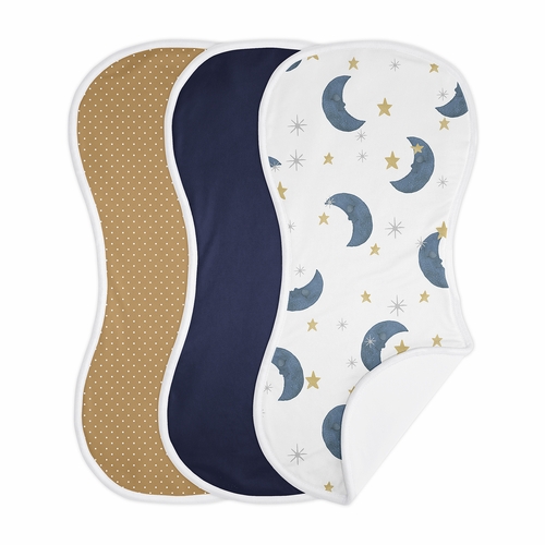 Moon Bear Collection Absorbent Burp Cloths - 3 Pack Set