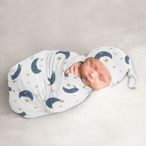 Moon Bear Collection Baby Cocoon and Beanie Hat - 2 Piece Set