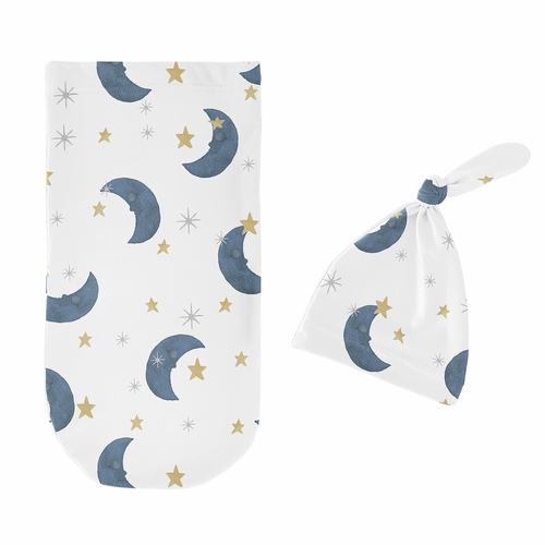Moon Bear Collection Baby Cocoon and Beanie Hat - 2 Piece Set - alt image 1