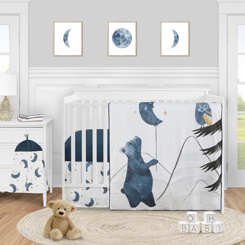 Moon Bear Collection Crib Bed Skirt - alt image 1